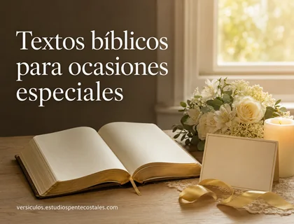 Textos bíblicos para ocasiones especiales Textos bíblicos para ocasiones especiales