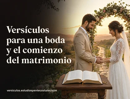Versículos para una boda y el comienzo del matrimonio